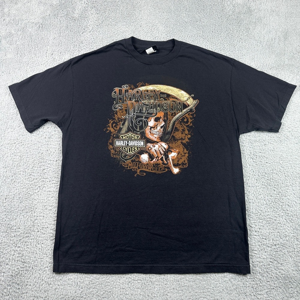 Harley-Davidson Grim Reaper Graphic T-Shirt Mens XL Black Hideout Joplin MO 2017